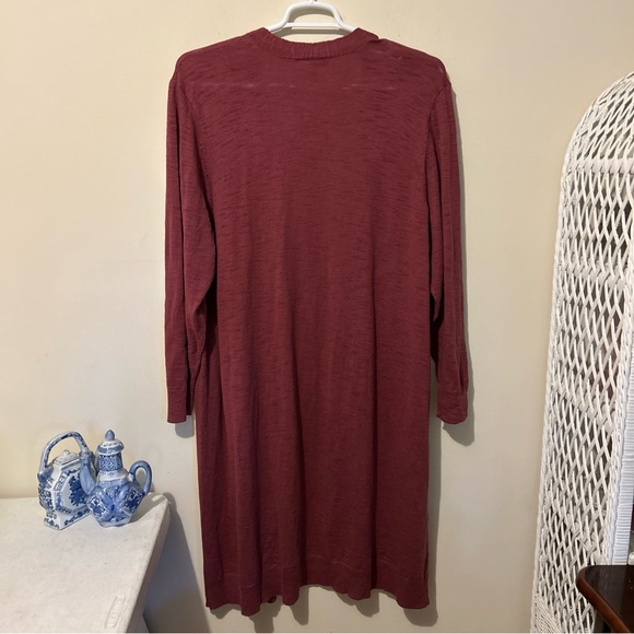 NWT Lane Bryant Duster Women’s 22-24 Deep Pink Wrap Sweater Lightweight Sheer - Picture 2 of 10